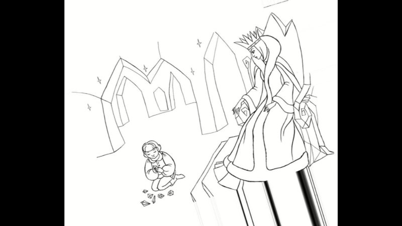 Раскраска снежной королевы из сказки Снежная Королева