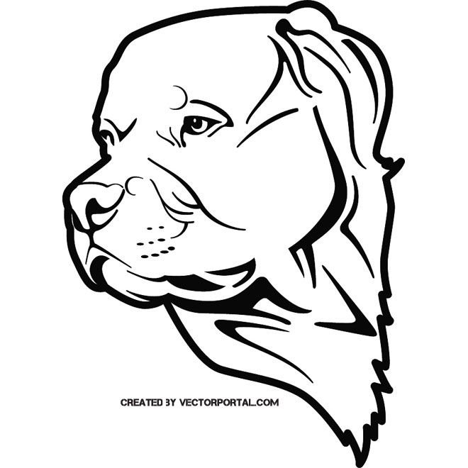 Трафарет ротвейлера