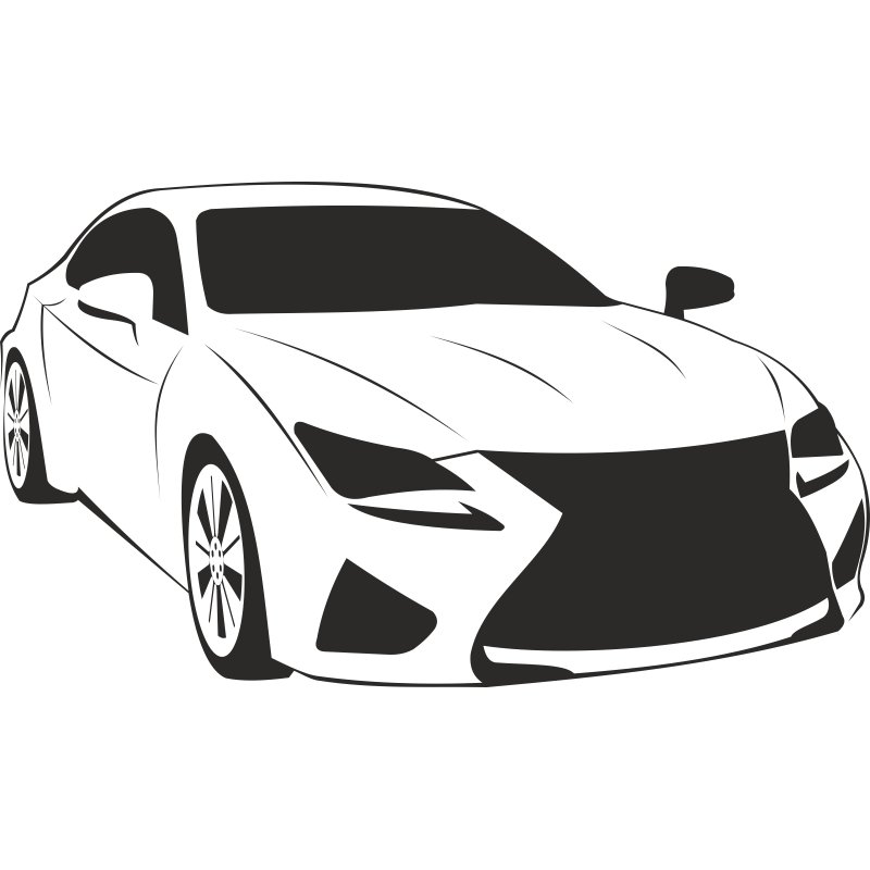 Силуэт легкового автомобиля