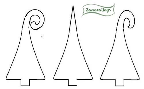 Выкройка елочки