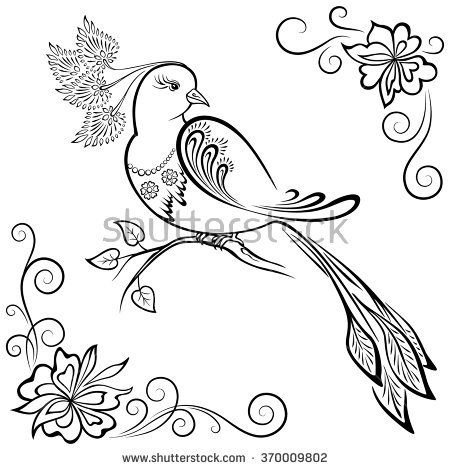 Орнамент птицы