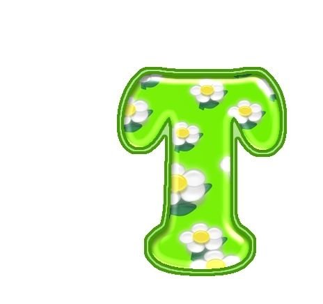Красивые буквы с ромашками