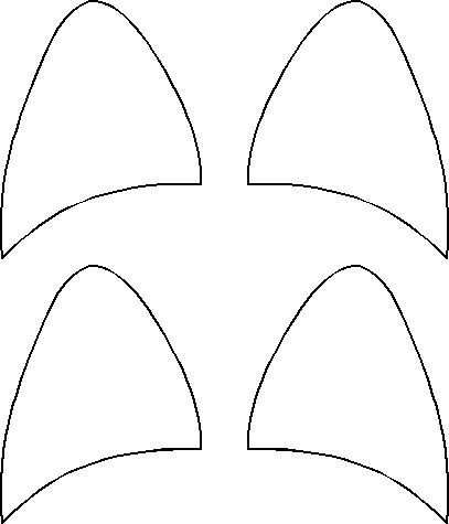 Трафарет ушек