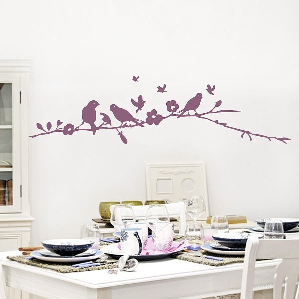 Декор на стену птички на ветке