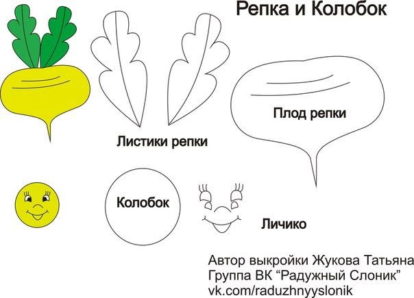 Овощи и фрукты из фетра выкройки