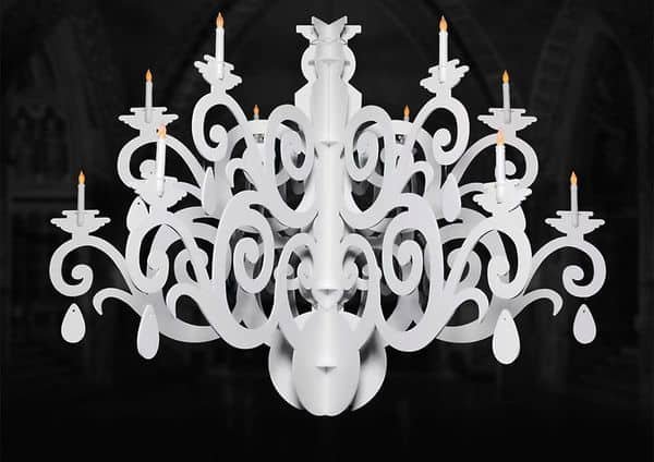 Люстра из пенопласта