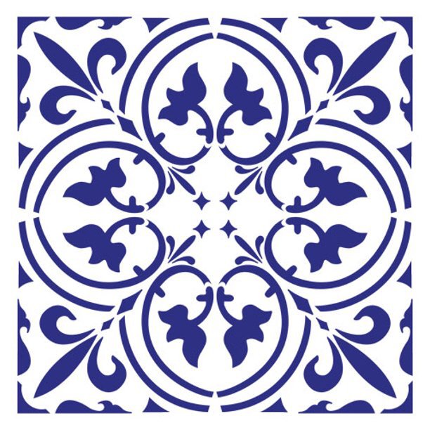 Трафарет плитка азулежу 10х10