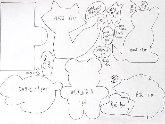 Выкройки для развивающей книжки