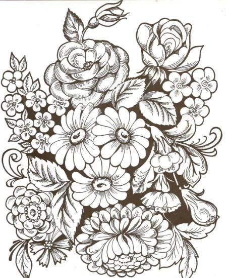 Цветы. Раскраска