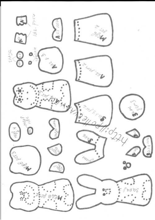 Пальчиковый театр из фетра выкройки Теремок