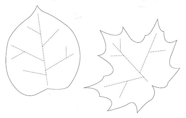 Шаблон листьев для вырезания