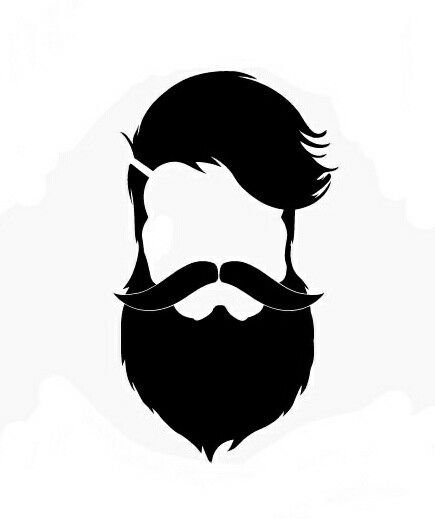 Силуэт бородатого мужчины