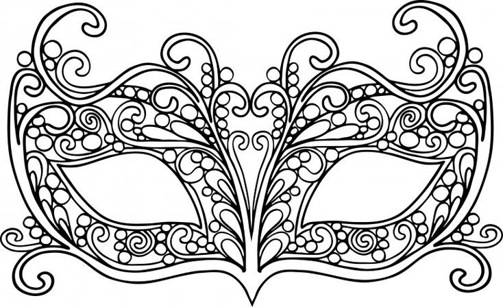 Карнавальная маска трафарет