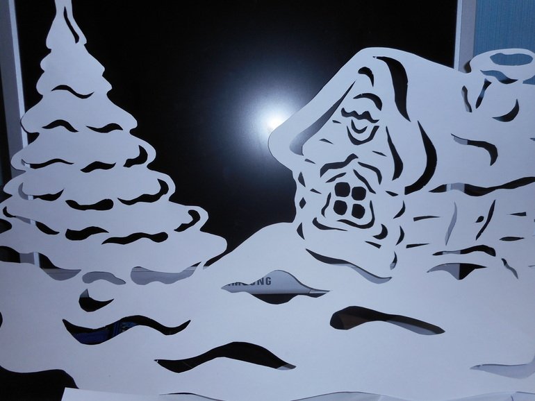 Украшения на окна сугробы