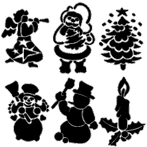 Трафареты на окна новогодние