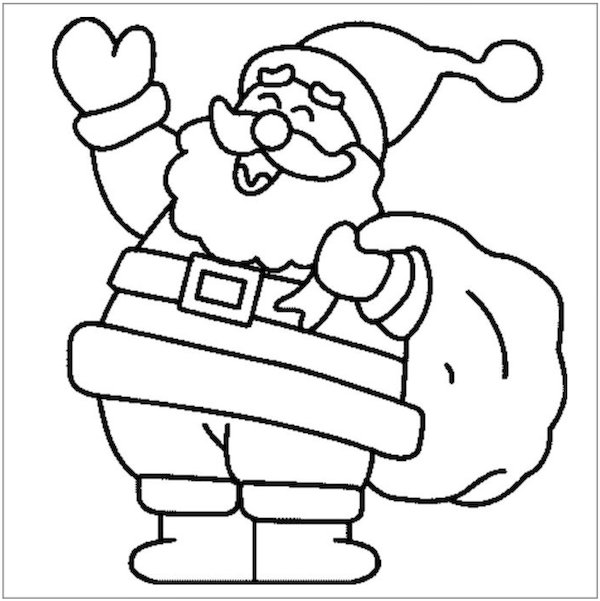Дед Мороз раскраска