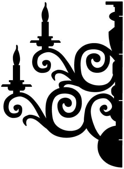 Канделябр трафарет