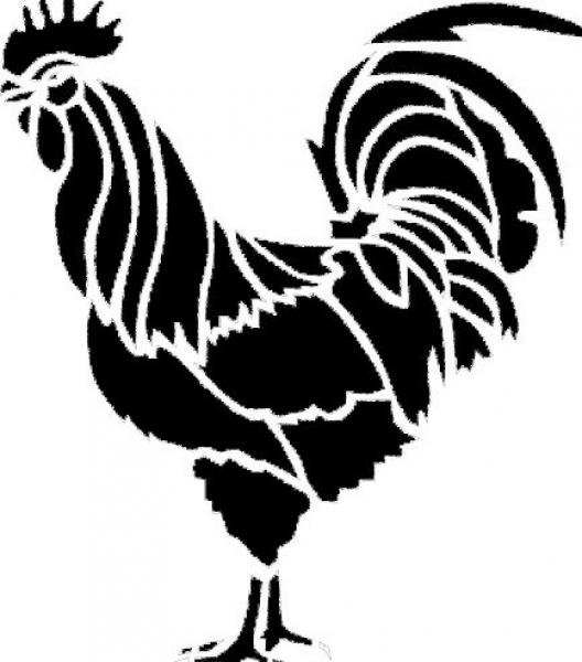 Петушок трафарет