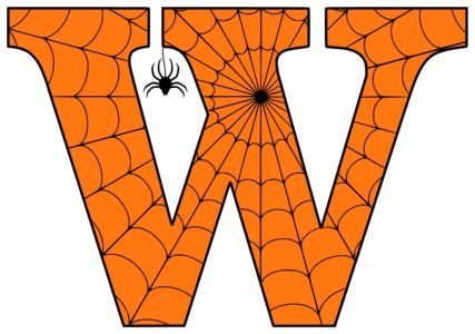 Буквы на Хэллоуин трафарет