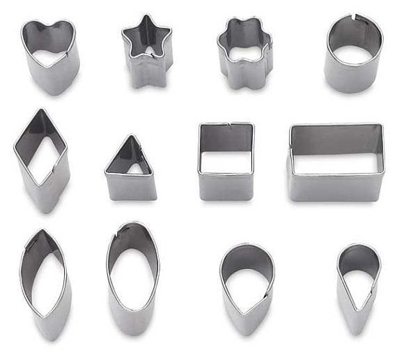 Sculpey Tools Mini Metal Clay Cutters 12