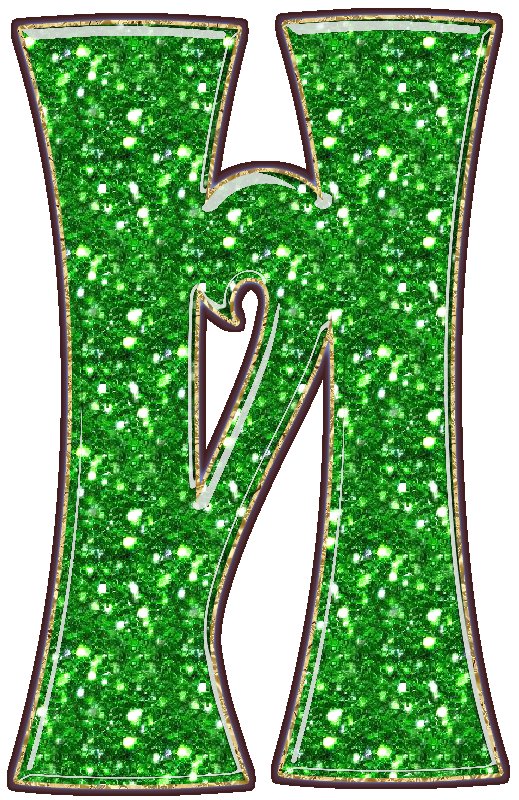 Буквы зеленого цвета