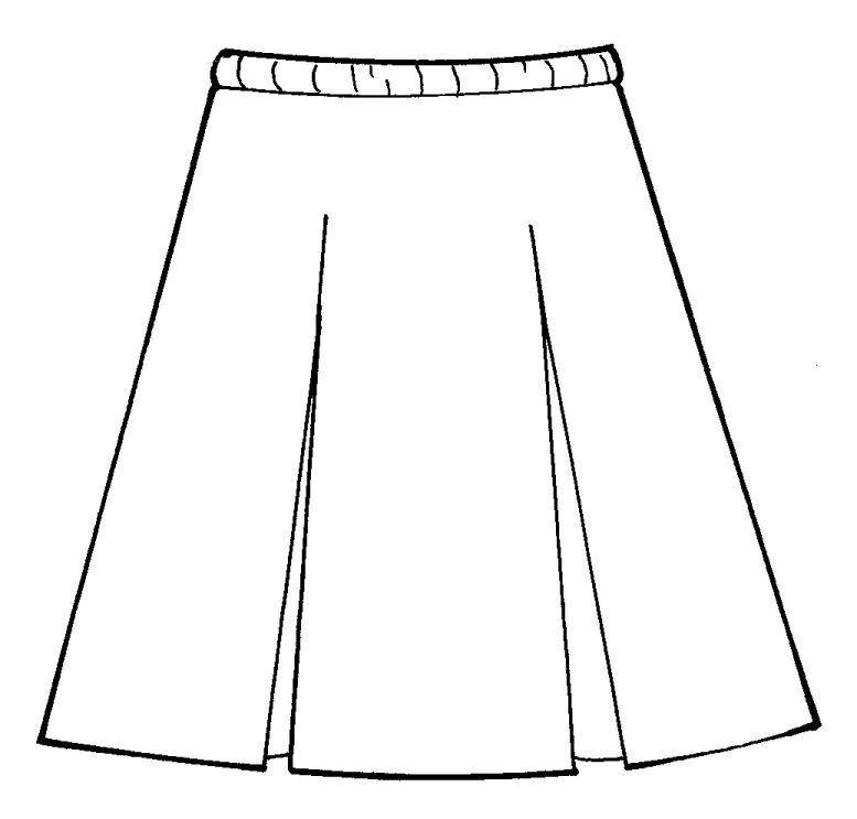 Юбка для разукрашивания