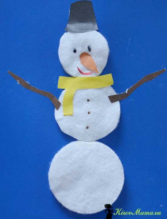 Сненовиксненовик из ватных дисков