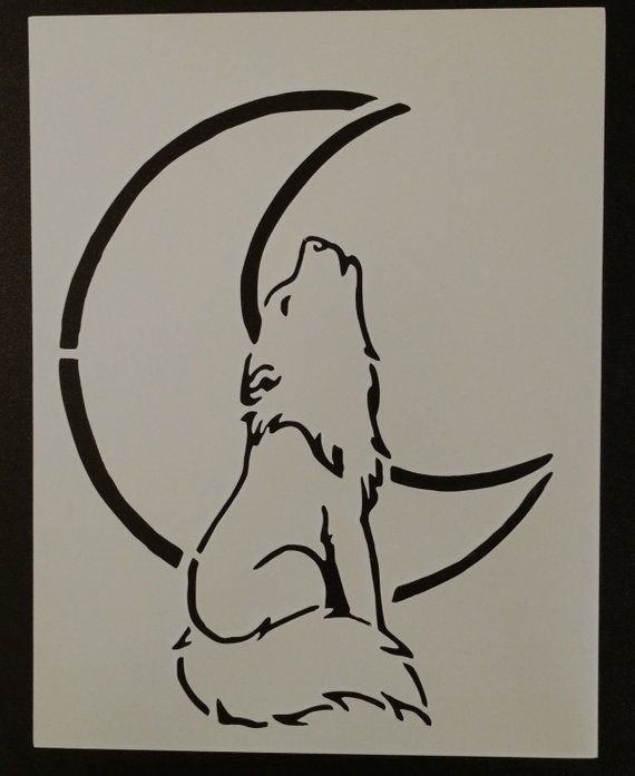 Трафарет волка для вырезания