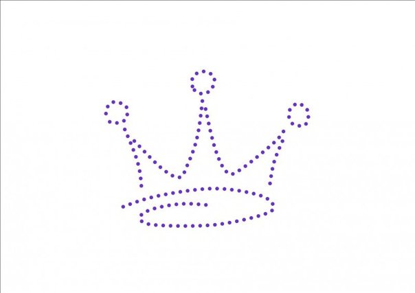 Корона из страз трафарет