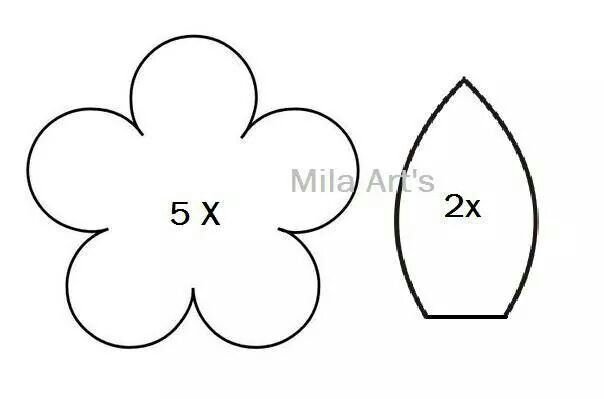 Цветочки из фетра выкройки