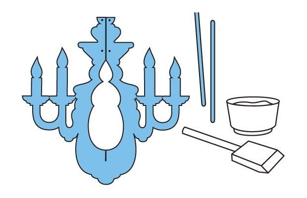 Люстра из картона шаблон