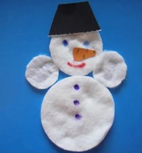 Аппликация с ватными дисками