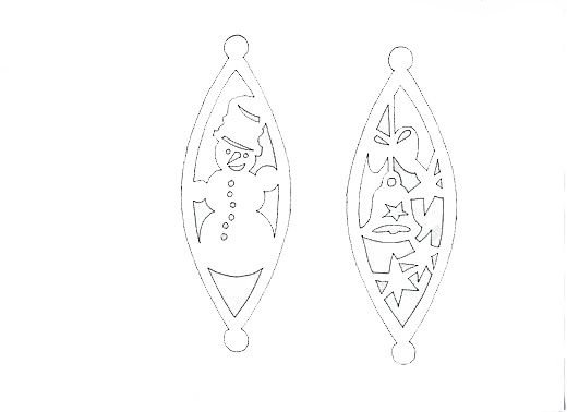 Вытынанки подвески новогодние