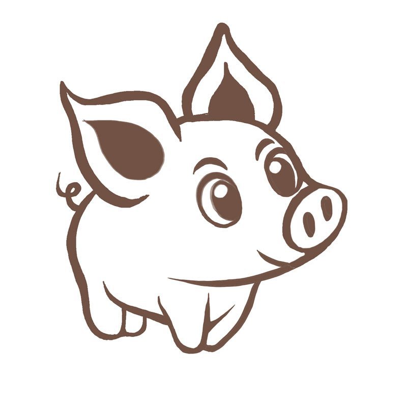 Трафарет хрюшки