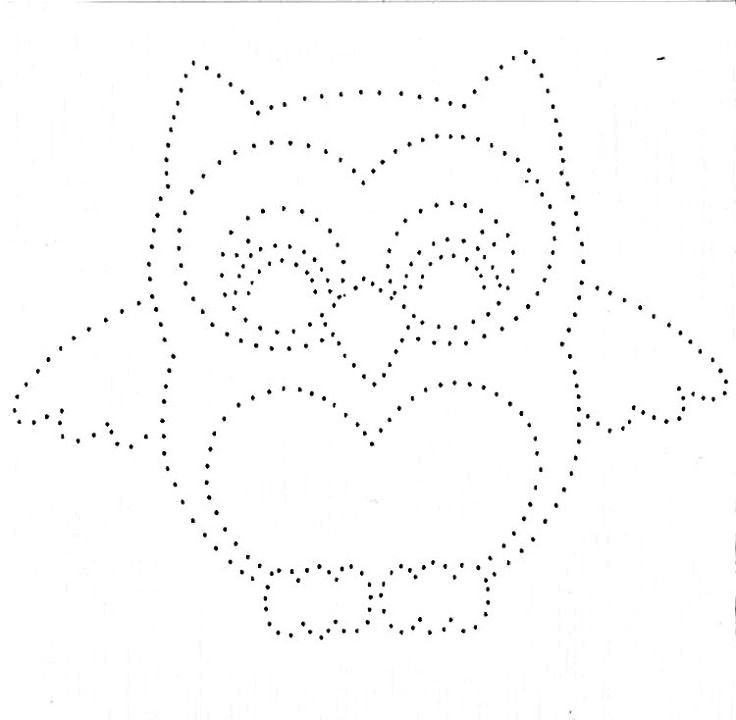 Сова трафарет