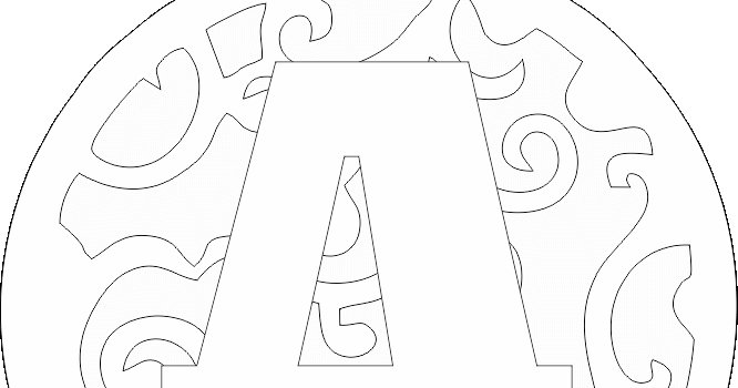 Буквы в новогодних шарах трафарет