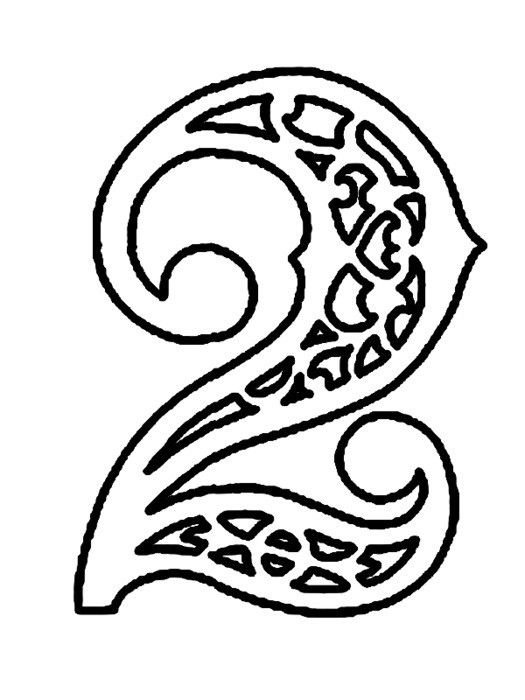 Трафареты на окна цифры