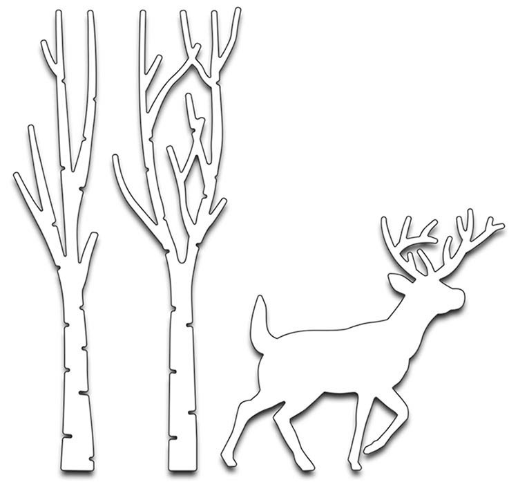 Зимние деревья на окна