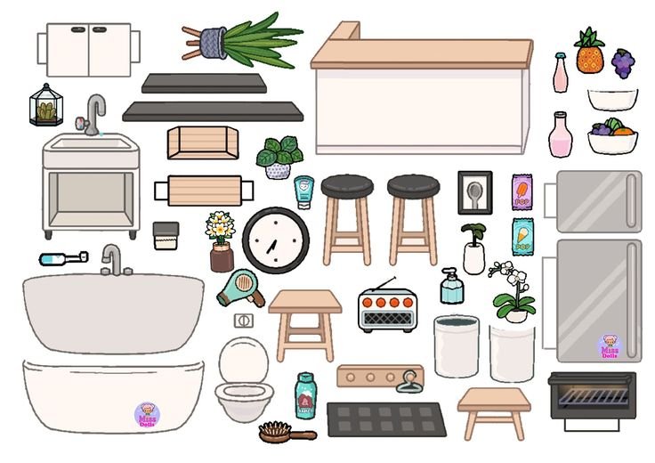 Кухня для кукольного домика