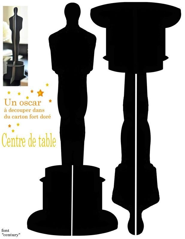 Статуэтка Оскар трафарет