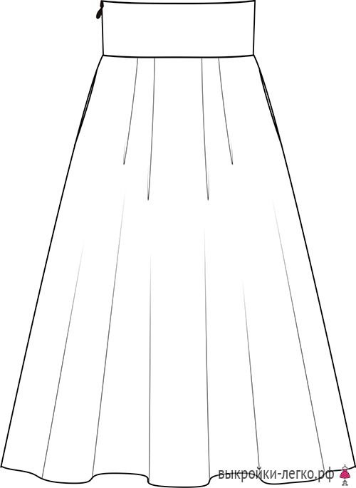 Юбка раскраска