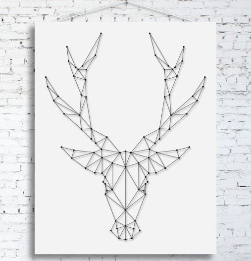 Картины из нитей и гвоздей