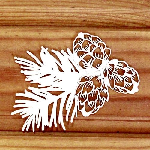 Вытынанки шишки новогодние