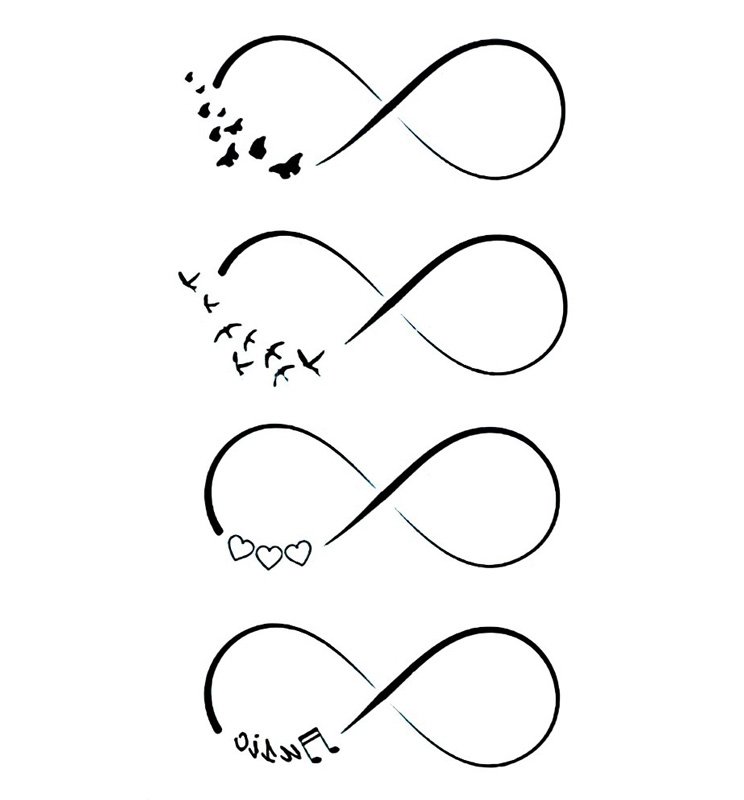 Знак бесконечности тату эскиз