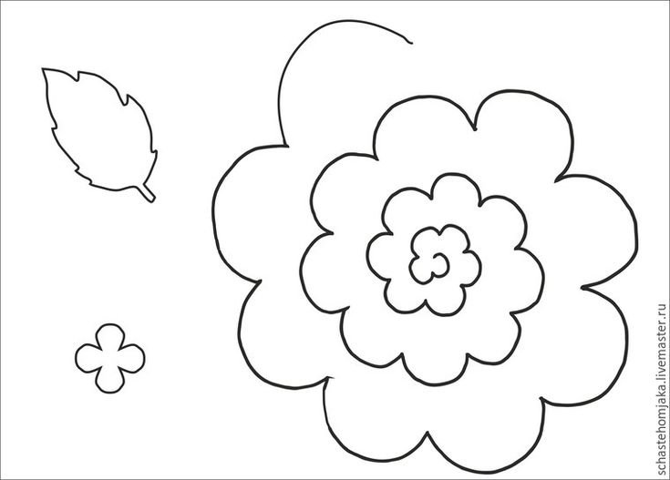 Трафареты цветов для поделок