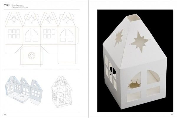 Объемный домик из бумаги