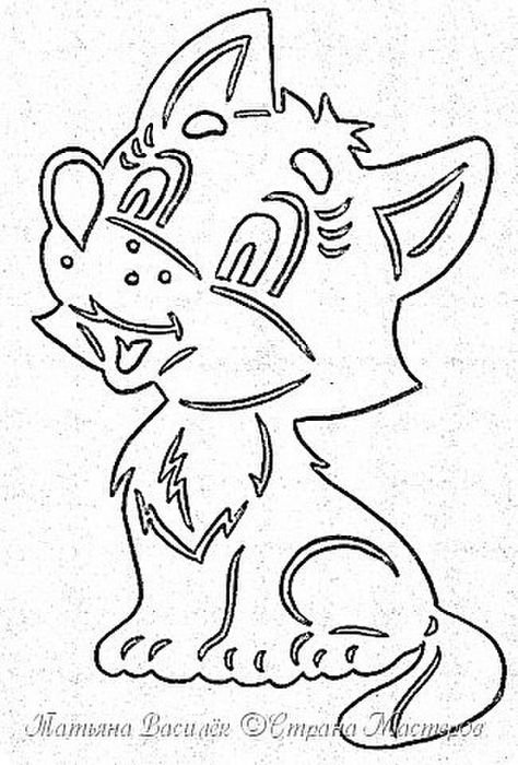 Вытынанки на окна звери