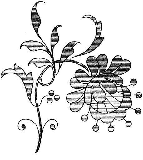Цветочные узоры для вышивки гладью