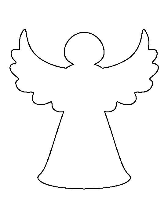 Трафарет ангела для вырезания из бумаги