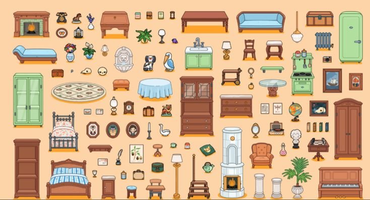 Вещи для бумажного домика